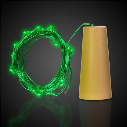 Green LED Cork String Light Set