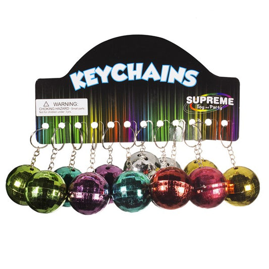 Mirrored Disco Ball Keychains (12 Per pack)