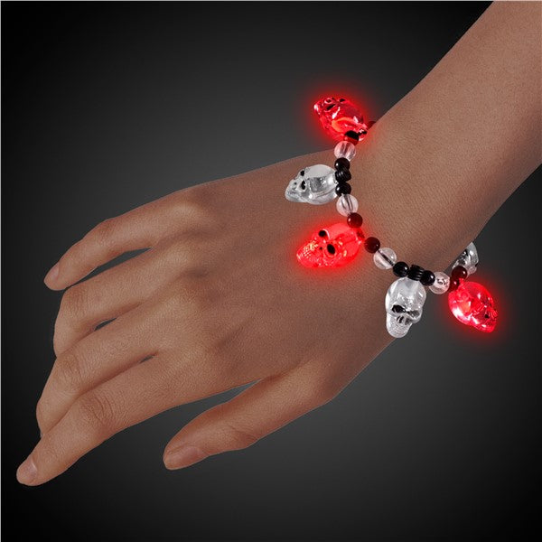 LED Skull Bead Bracelet