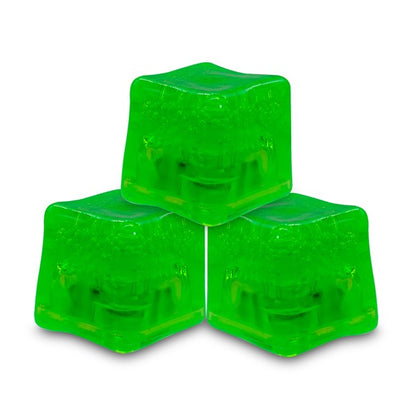 Neon Green LED Ice Cubes (12 Per pack)