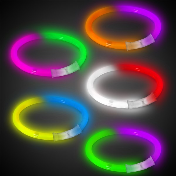 Bi-Color Glow Bracelets (50 Per pack)