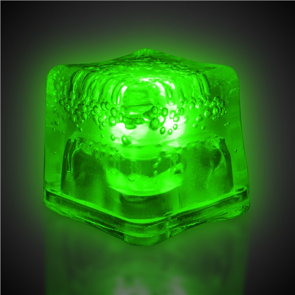 Neon Green LED Ice Cubes (12 Per pack)