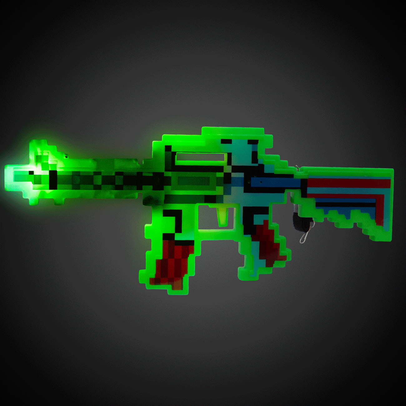 LED Green Pixel Machine Gun with Sound