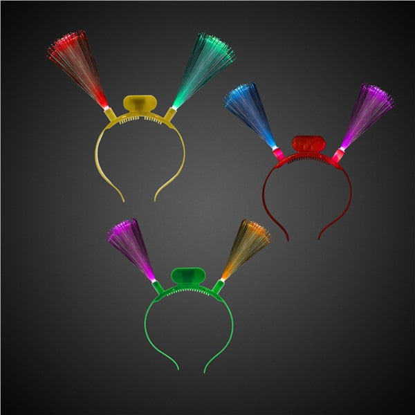 LED Fiber Optic Headbands (12 Per pack)