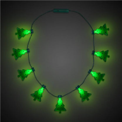 LED Christmas Tree Necklace