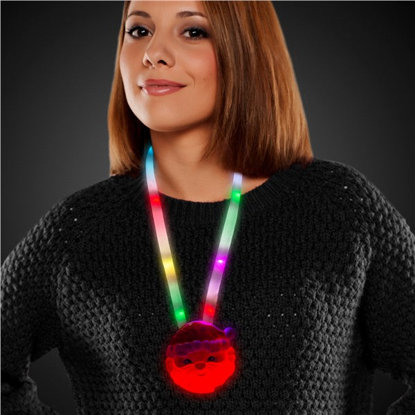 LED Santa Lanyard Necklace