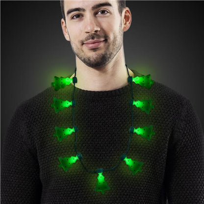 LED Christmas Tree Necklace