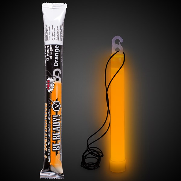 Orange Be Ready Glow Safety 6" Stick