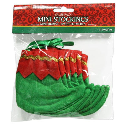 Mini Elf Stockings (6 Per pack)