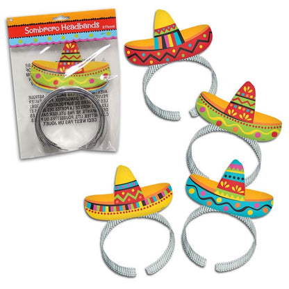 Sombrero Headbands (8 Per pack)