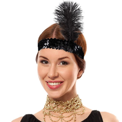 Black Feather Headband