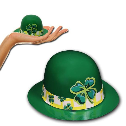 Mini Green Shamrock Derby Hats (12 per pack)