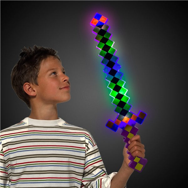 LED Mardi Gras Pixel Sword