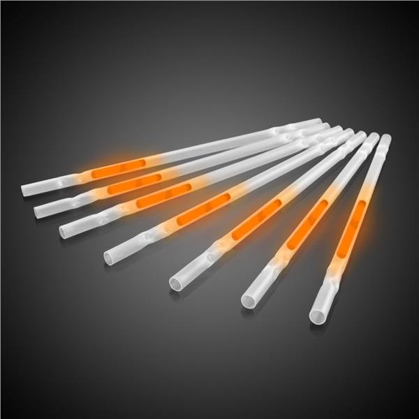 Orange 9" Glow Motion Straw