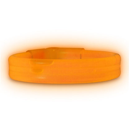 Orange Triple Wide Glow Bracelets (25 Per pack)