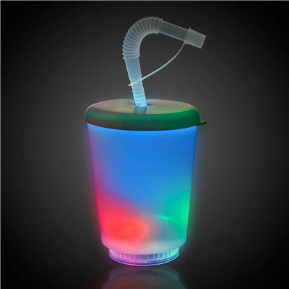 LED 12 oz. Cup with Lid & Straw