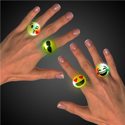 Emojicon LED Jelly Rings (36 Per pack)