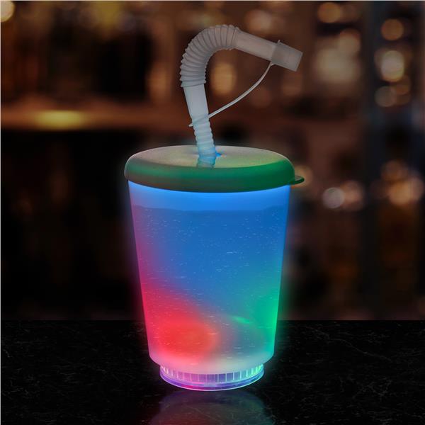 LED 12 oz. Cup with Lid & Straw