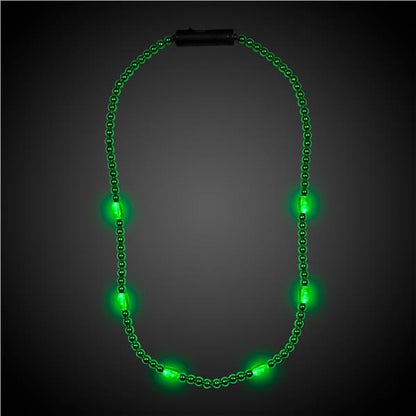 LED Green 30" Beaded Necklace