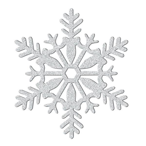 Silver Glitter 11" Snowflake