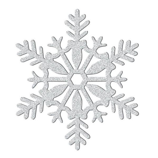 Silver Glitter 11" Snowflake