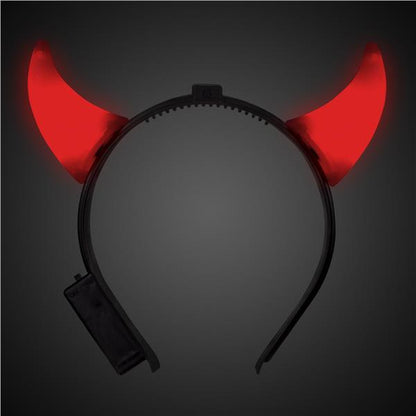 LED Red Devil Horns Headbands