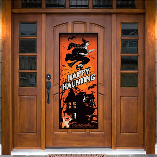 Vintage Halloween Door Cover