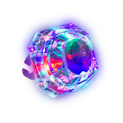 LED Multi-Color Diamond Rings (12 Per pack)