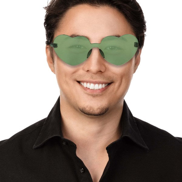 Green Heart Sunglasses (12 Per pack)