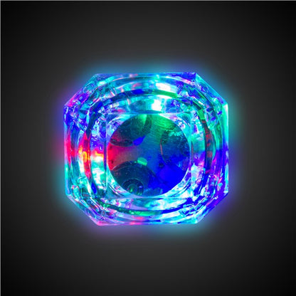 LED Multi-Color Diamond Rings (12 Per pack)