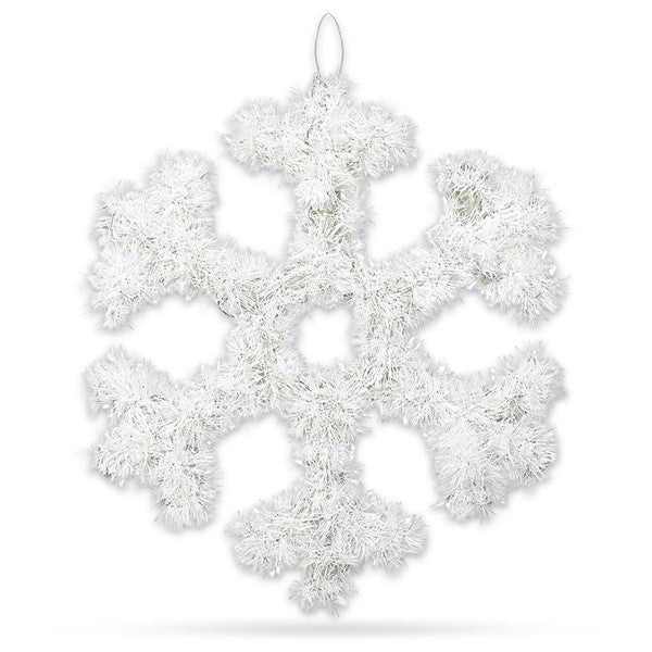 White Tinsel Snowflake