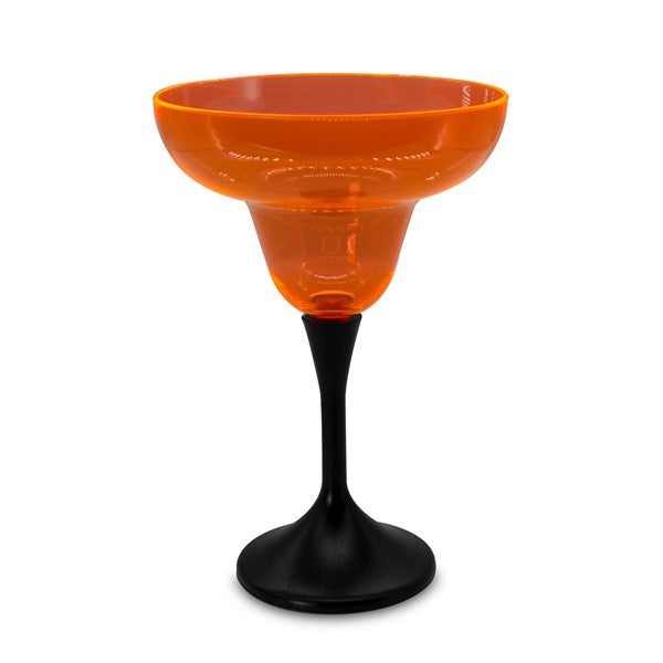 Neon Orange LED 10 oz. Margarita Glass