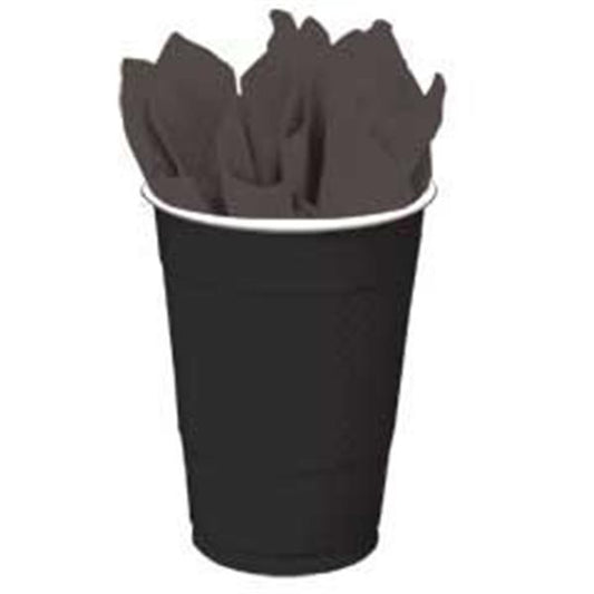 Black 18 oz. Plastic Cups (50 Per pack)