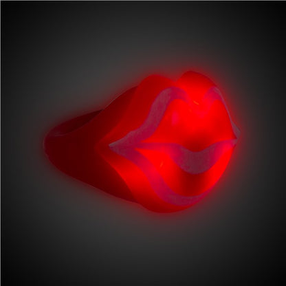 LED Red Lip Jelly Rings (24 Per pack)