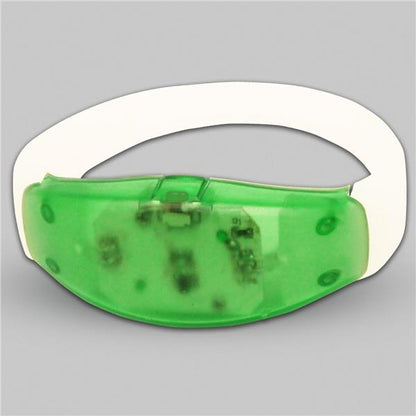 LED Sound-Activated Green Stretchy Bracelet