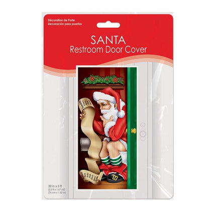 Santa Bathroom Door Cover