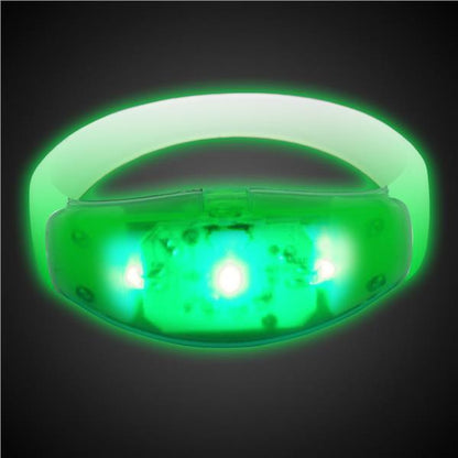 LED Sound-Activated Green Stretchy Bracelet