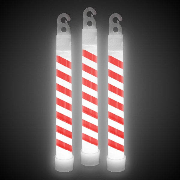 Candy Cane 6" Glow Sticks (25 Per pack)