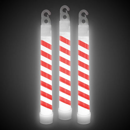 Candy Cane 6" Glow Sticks (25 Per pack)