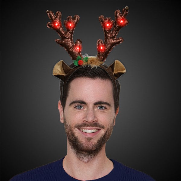 LED Reindeer Antlers Headband